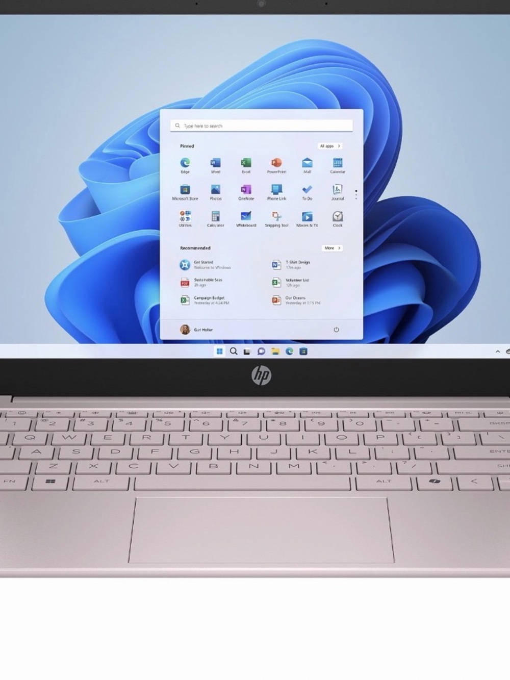 HP 14" Laptop - Pink and Black Accents